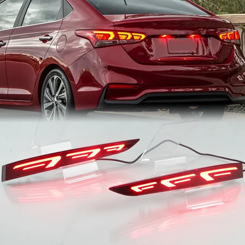 

2-функциональный сигнальный светильник заднего бампера и тормоза для Hyundai Accent 2018-2021, автоматический задний фонарь, противотуманная фара, указатель поворота, внешний фонарь автомобиля