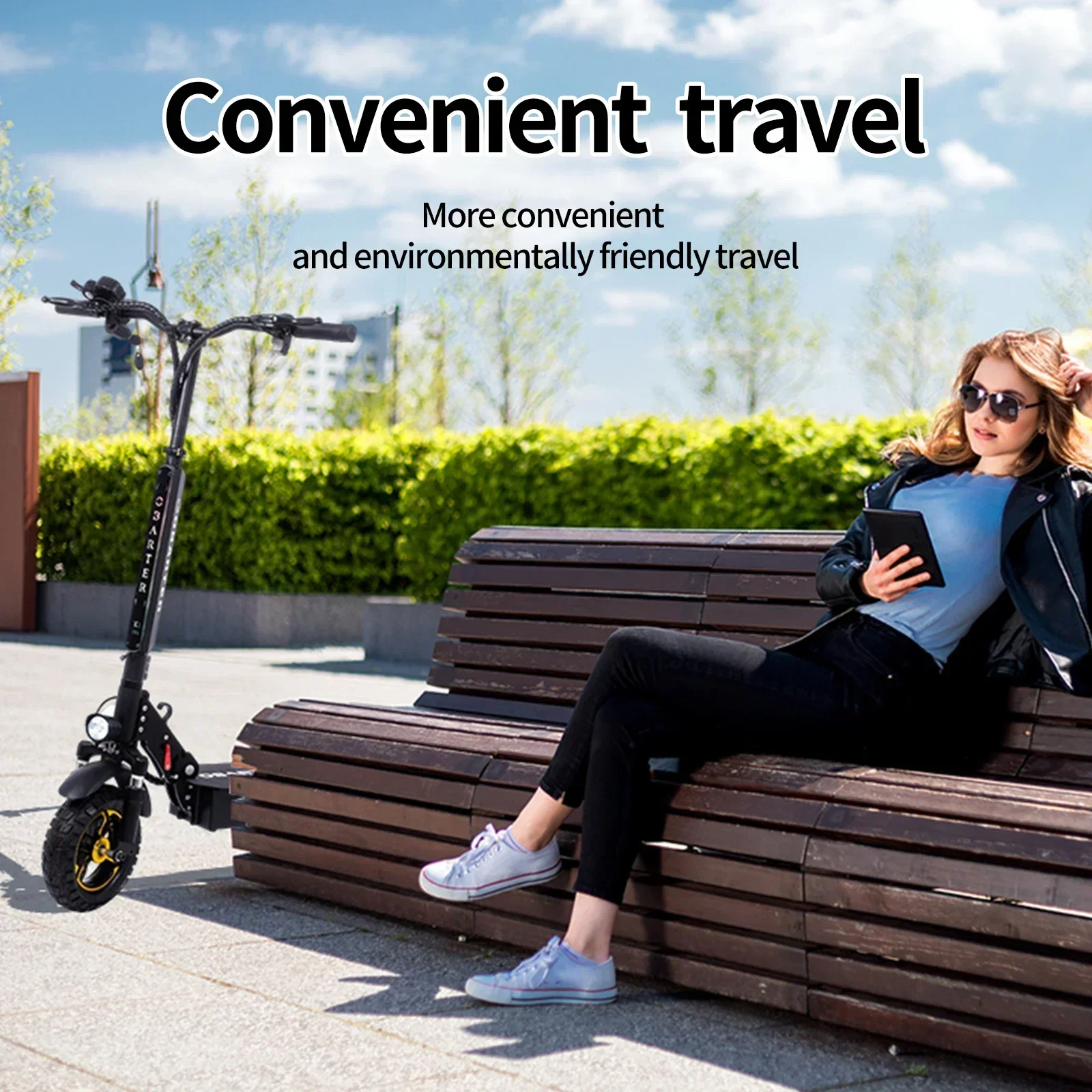 US EU Stock Portable Folding Off-Road Electric Scooter Top Speed 45kmh 28mph Long Distance 65-75km 48V1000W Electric Scooter