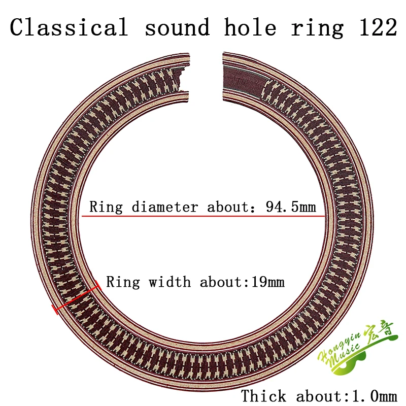 1 Stück Mundring für klassische Gitarre, Blumenmuster, Schalllochring, Massivholz-Gitarrenproduktionsmaterialien und Zubehör HUATOOL – Detail 14