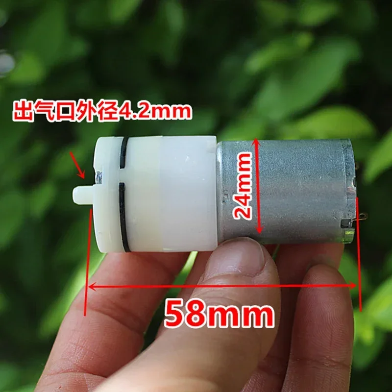 DC 3V 3.7V 120Kpa Large Flow Small Mini 370 Motor Air Pump Oxygen Pressure Pump DIY Inflator Monitor Aquarium Water Fish Tank