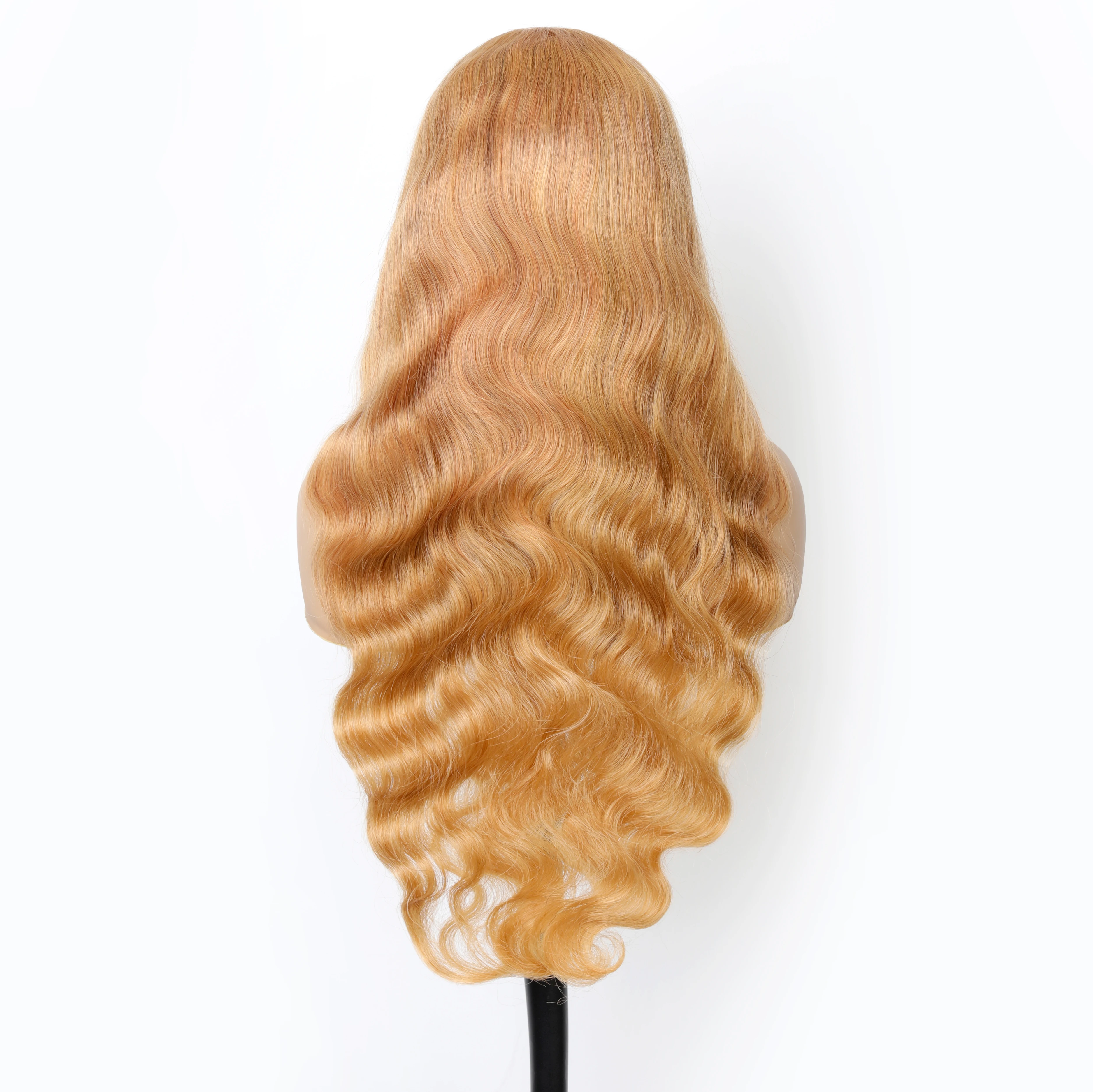 13X6 Honey Blonde Wig Human Hair 180% Density Peruvian Transparent Lace Frontal Wigs Human Hair 27# Colored Body Wave Wig