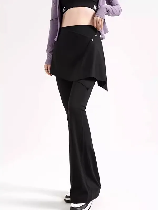 

Bla Layered Fitn Skirt Curtain Women's One-Piece Butt Cover High Waist Yoga Gymnastics Spor Sle A-Line Skirt