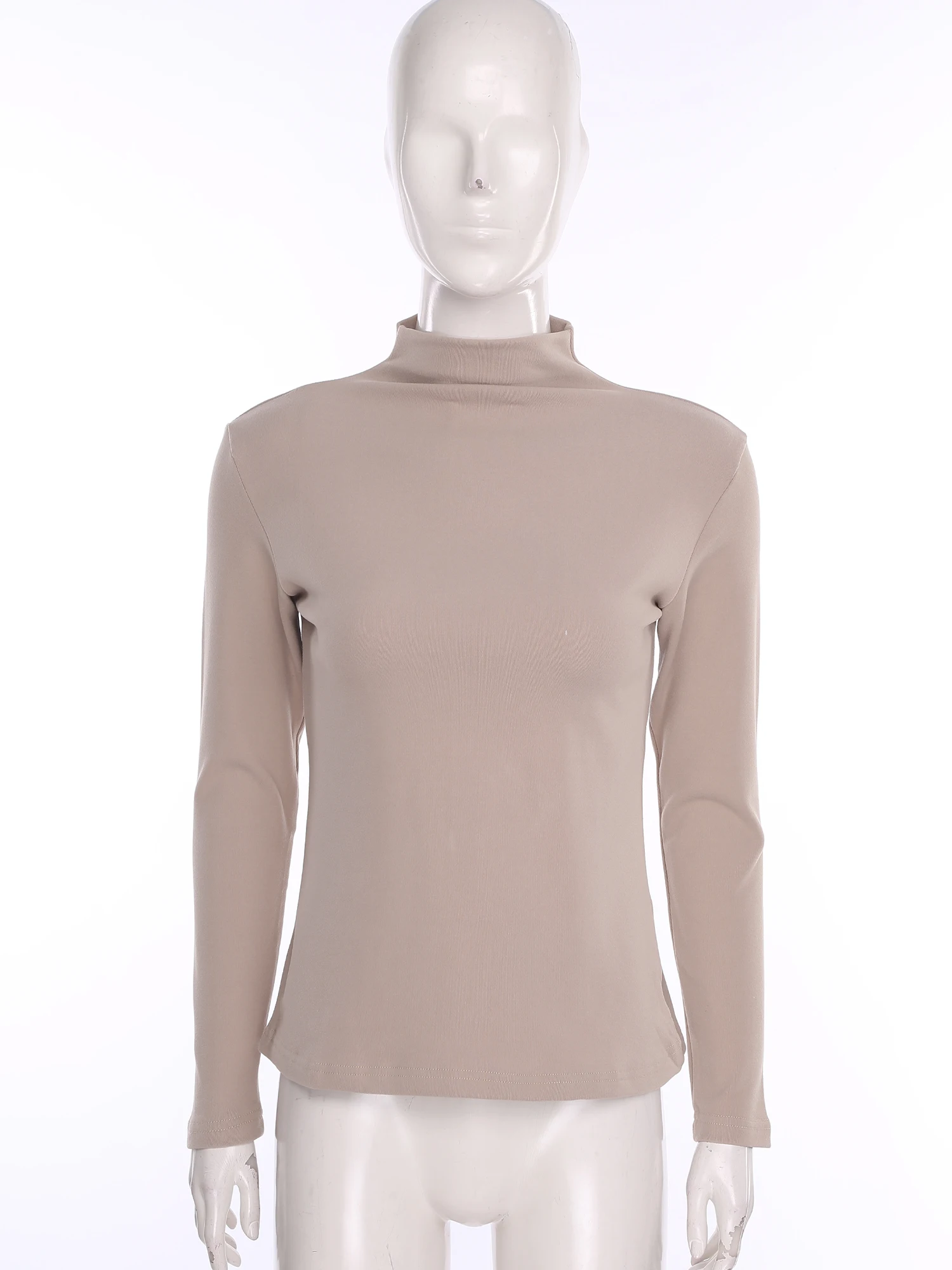 

Stretchy Women Versatile Thermal Shirts Basic Turtleneck Long Sleeve Pullover Slim Blouse Tops for Office Work Daily Casual