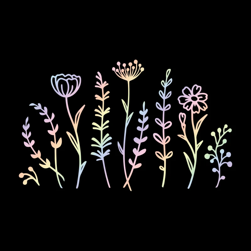 Wildflower Car Stickers Decoration Bumper laptop Sticker Rear Window Fashion Stickers Plant Lover Creative Sport PVC Vinyl Decal view 4