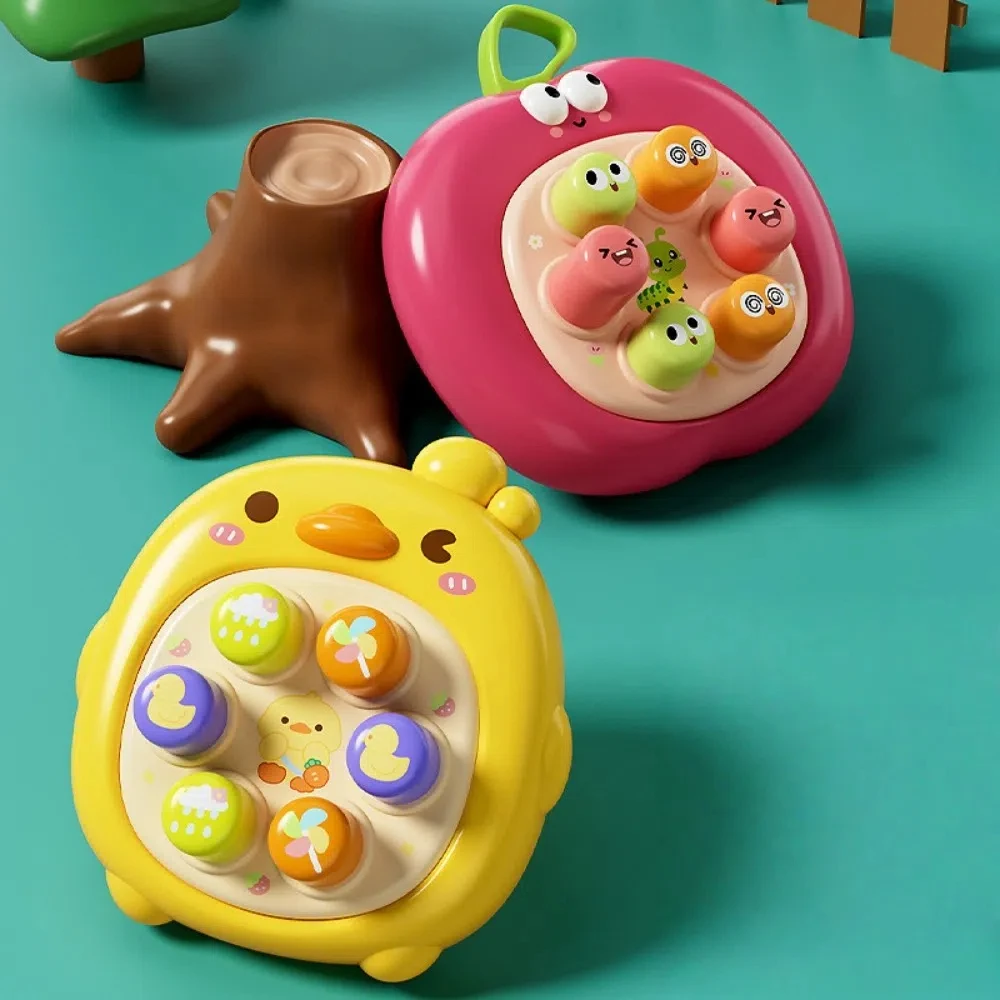 Cartoon Animals Whack-a-Mole Toy Stress Relief Duck Frog Apple Educational Toys Mini Size Hand-eye Coordination Toy