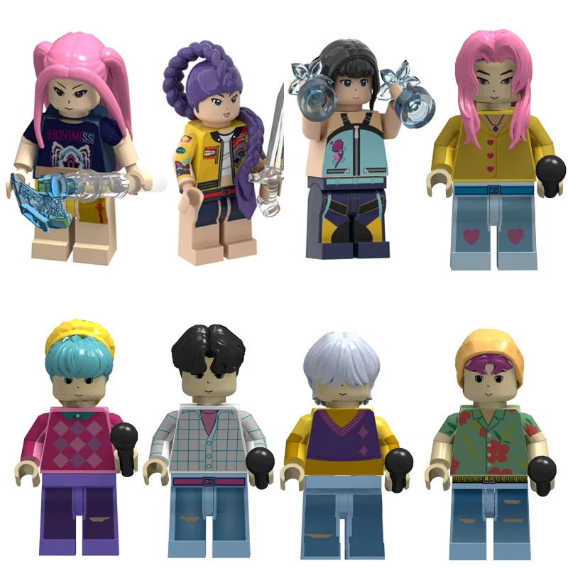 

Bricks KPop Demon Hunters Building Blocks Rumi Figures Assembly Model Doll Plastic Doll Building Blocks Toy Birthday Gifts