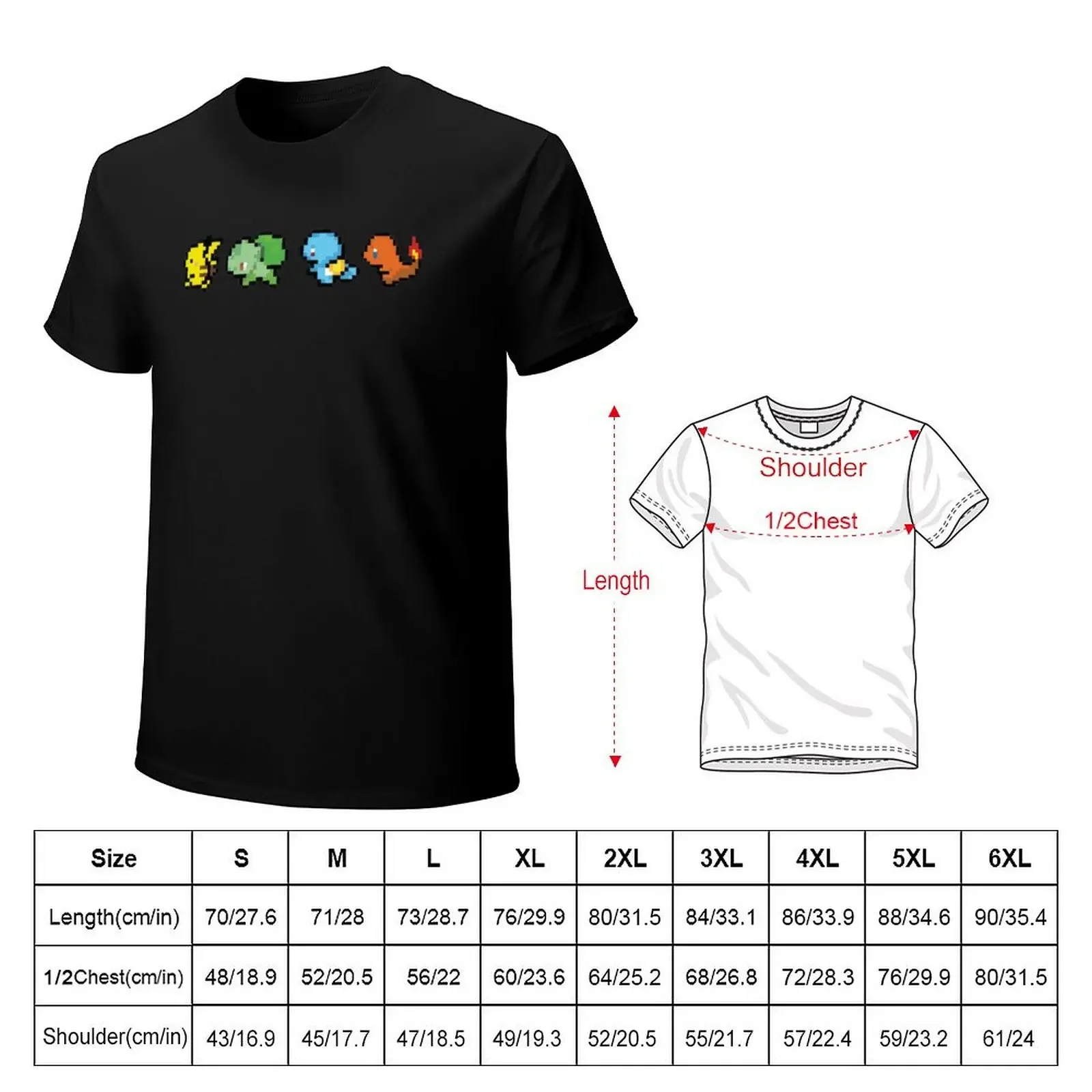 Pixel Starter T-Shirt Aesthetic clothing new edition oversizeds Blouse mens white t shirts