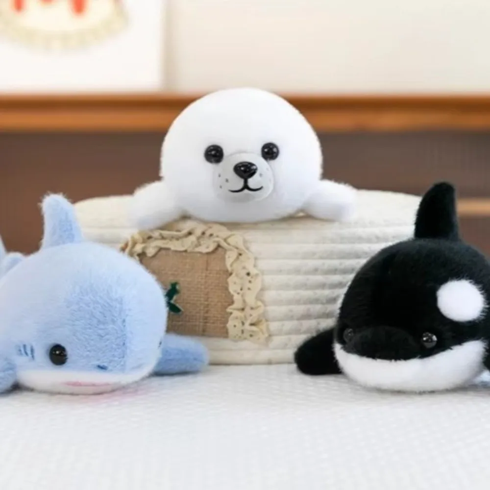 Pillow Soft Seal PP Cotton Fluffy Whale Stuffed Furry Comfortable Seal Girls