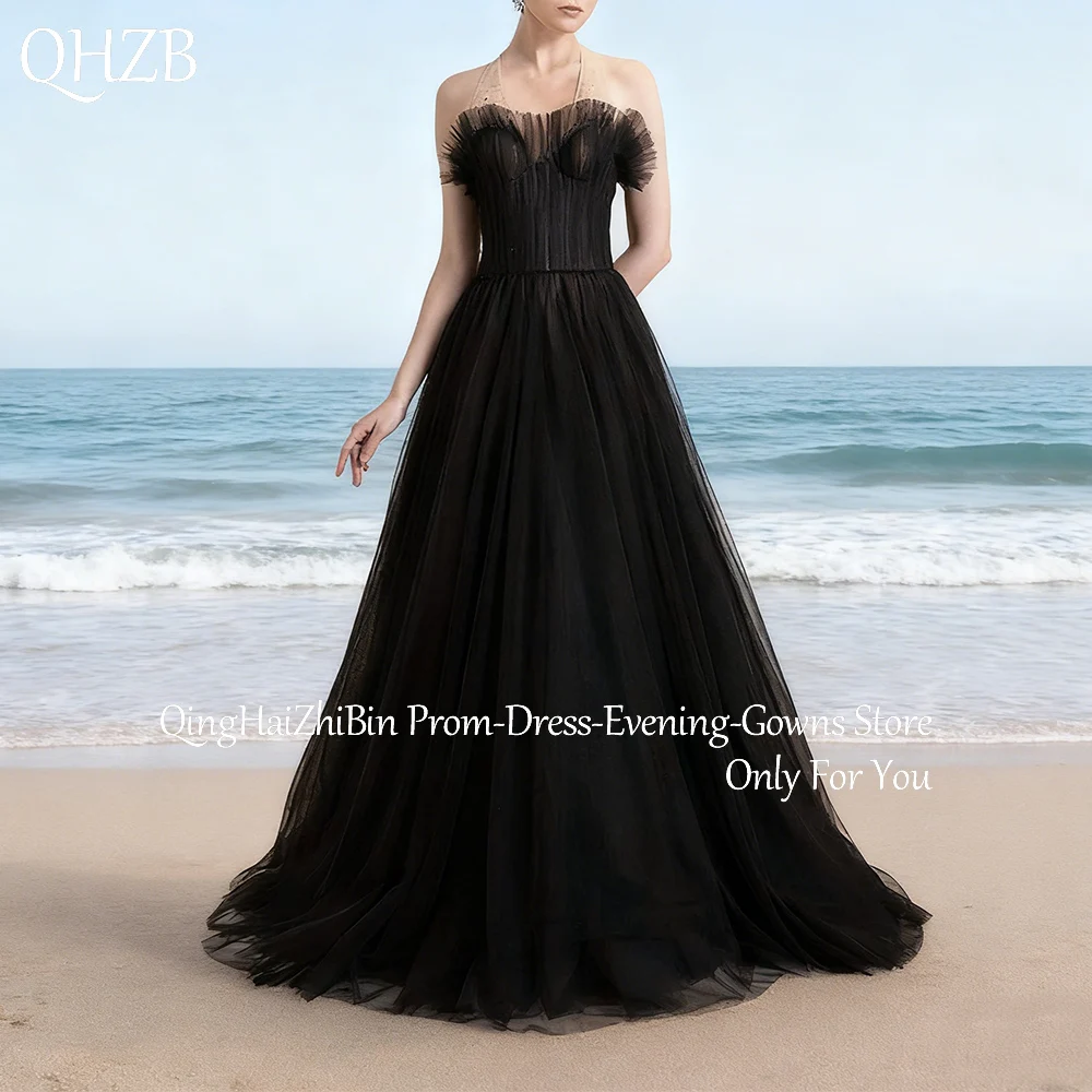 

Customized New In Black Long Ball Gowns Evening Dresses for Special Occasions Tulle Floor-Length Women Gala Prom Party 2026