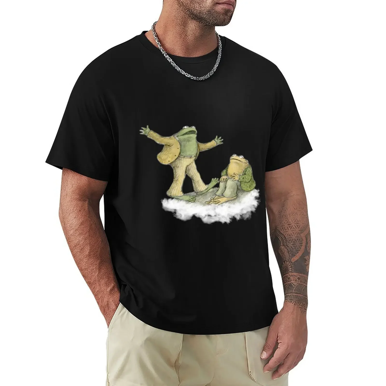 Frog and Toad T-shirt customizeds kawaii clothes sweat cute tops men workout shirt