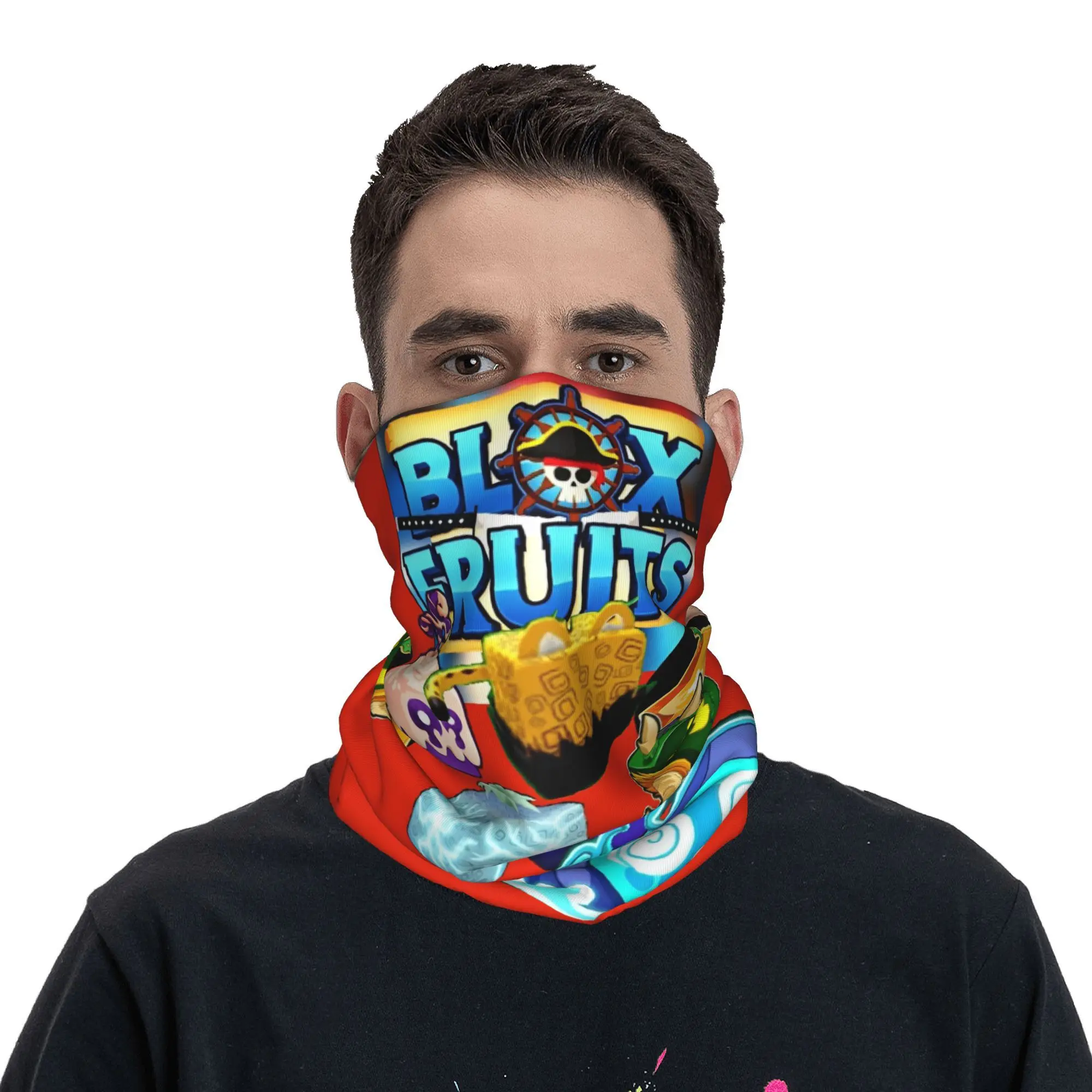 B-blox fruit Bandana Nekhoes Gedrukt 3D spelmasker Sjaal Multifunctioneel bivakmuts Wandelen Unisex Volwassene het hele seizoen