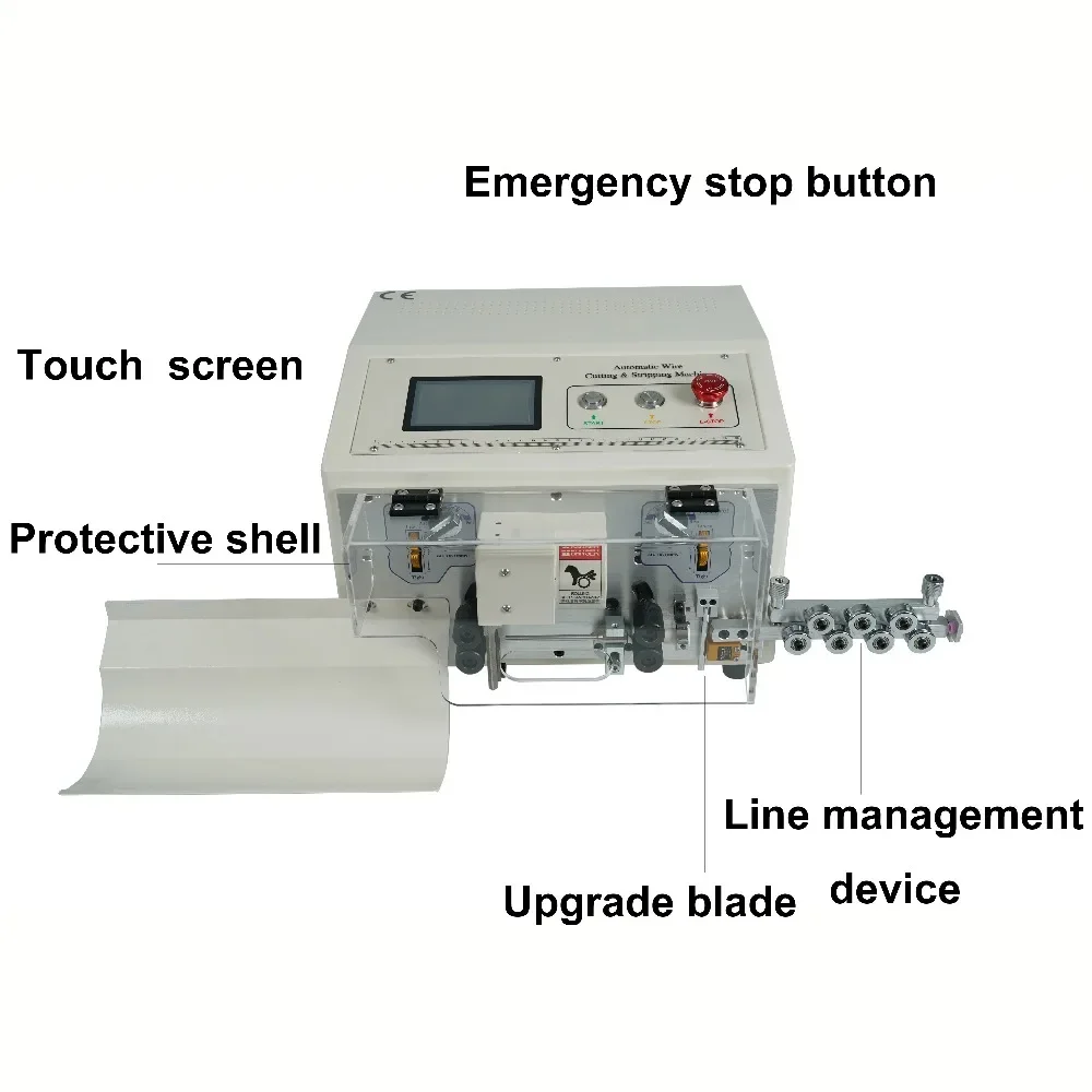 SWT-508C Touch Screen Computer Automatic Wire Stripping Machine Cutting Cable Peeling 0.1-4mm2 Length 1-9999mm