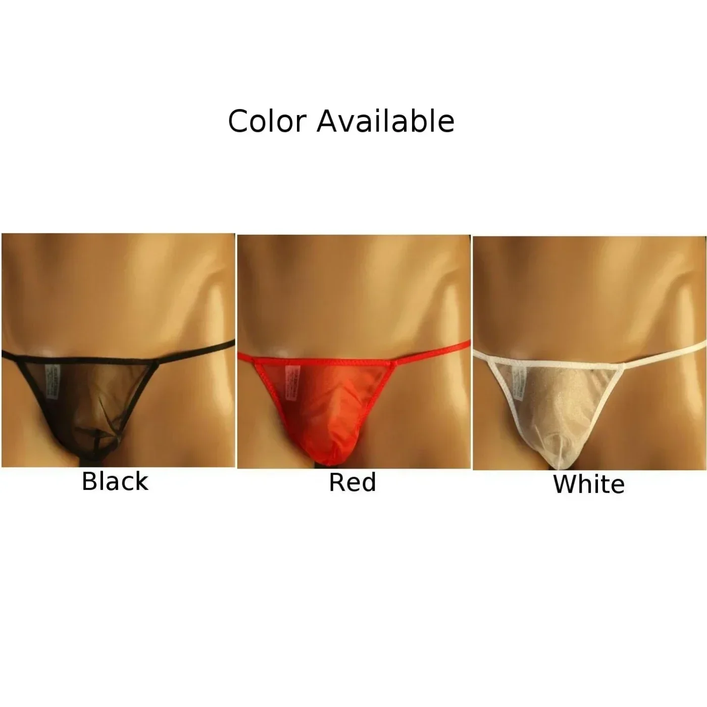 Men Sexy Bikini Thong Ultra Thin Low Rise Underpants U Convex Underwear Bulge Pouch G-String Hombre Briefs Lingerie Mini T-back