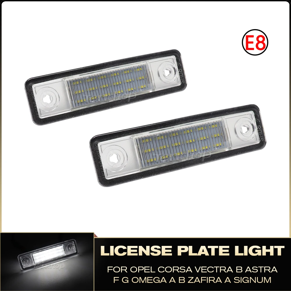 2pcs LED No Error Canbus Car License Plate Light For Opel Corsa Vectra B Astra F G Omega A B Zafira A Signum License Plate Lamps