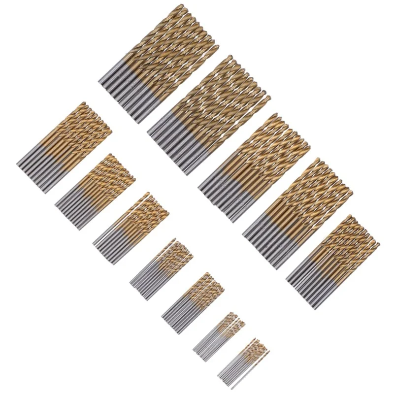 

120Pcs Twist Drill Bits HSS Ti Plated Manual Hardware Tools Replacement 1/1.5/2/2.5/3/3.5mm