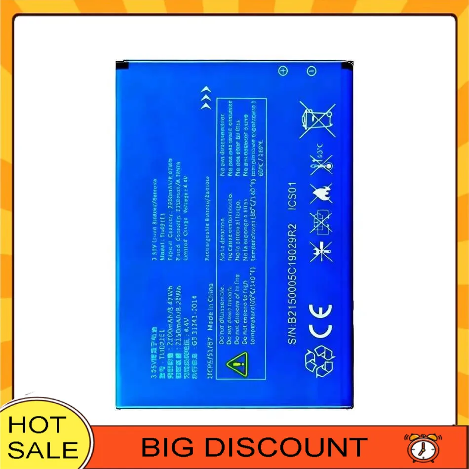 

Good Low-Temperature Performance For Alcatel OT-5047U U5 HD CAB2150008C1 2200Mah Long Lasting Mobile Phone Battery Tli021e1