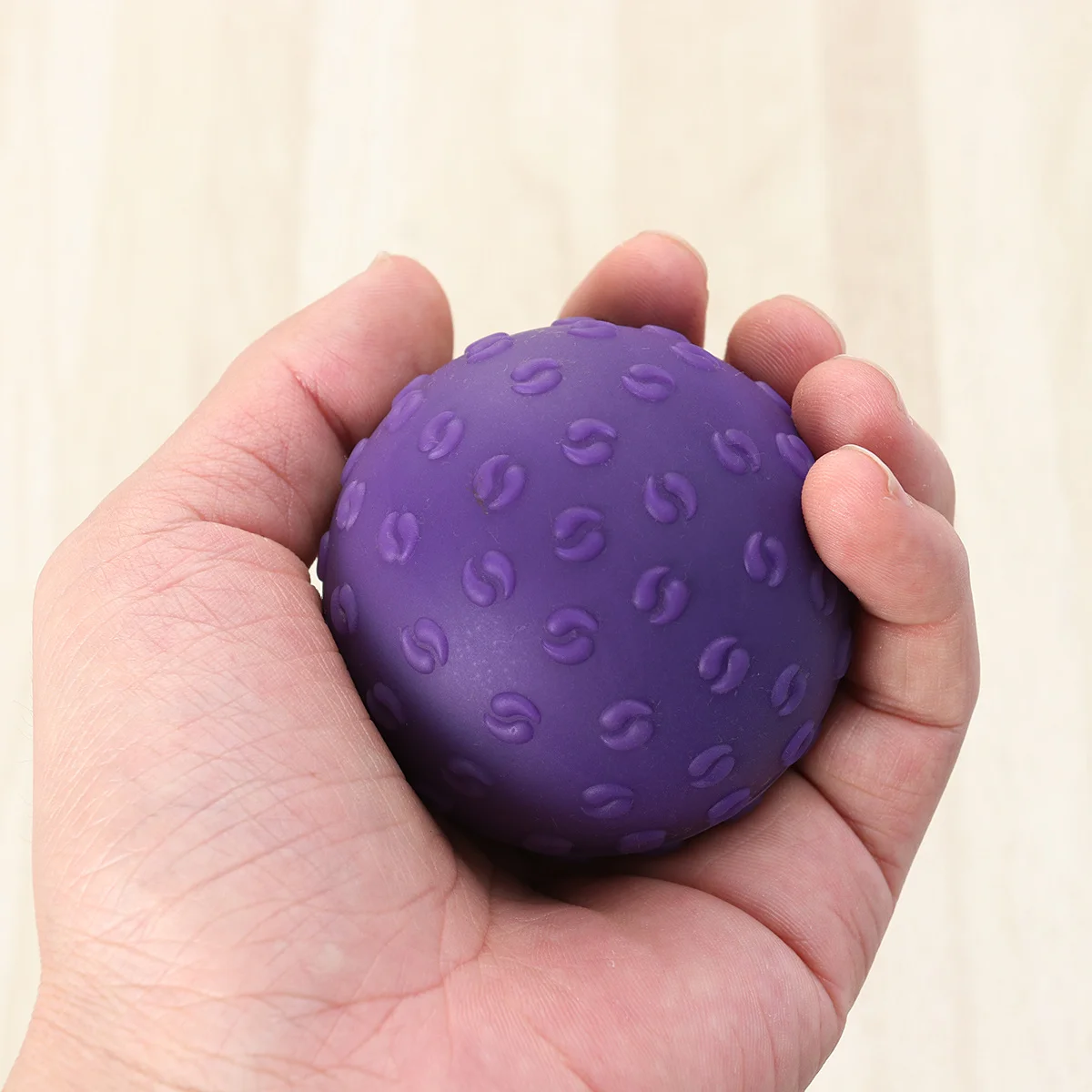 

Silicone Massage Ball Purple Yoga Exercise Ball for Home Workout Stability Training Balance Fitness Tool for ABS Back Glutes