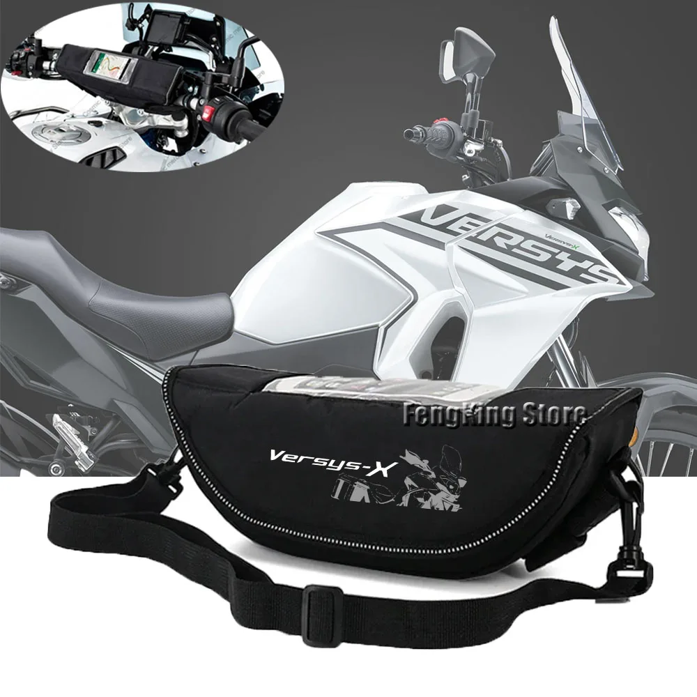 

For Kawasaki Versys-X 300 Verssys 1000 Motorcycle Handlebar Bag Waterproof Handlebar Travel Navigation Bag Motorcycle Tool Bag