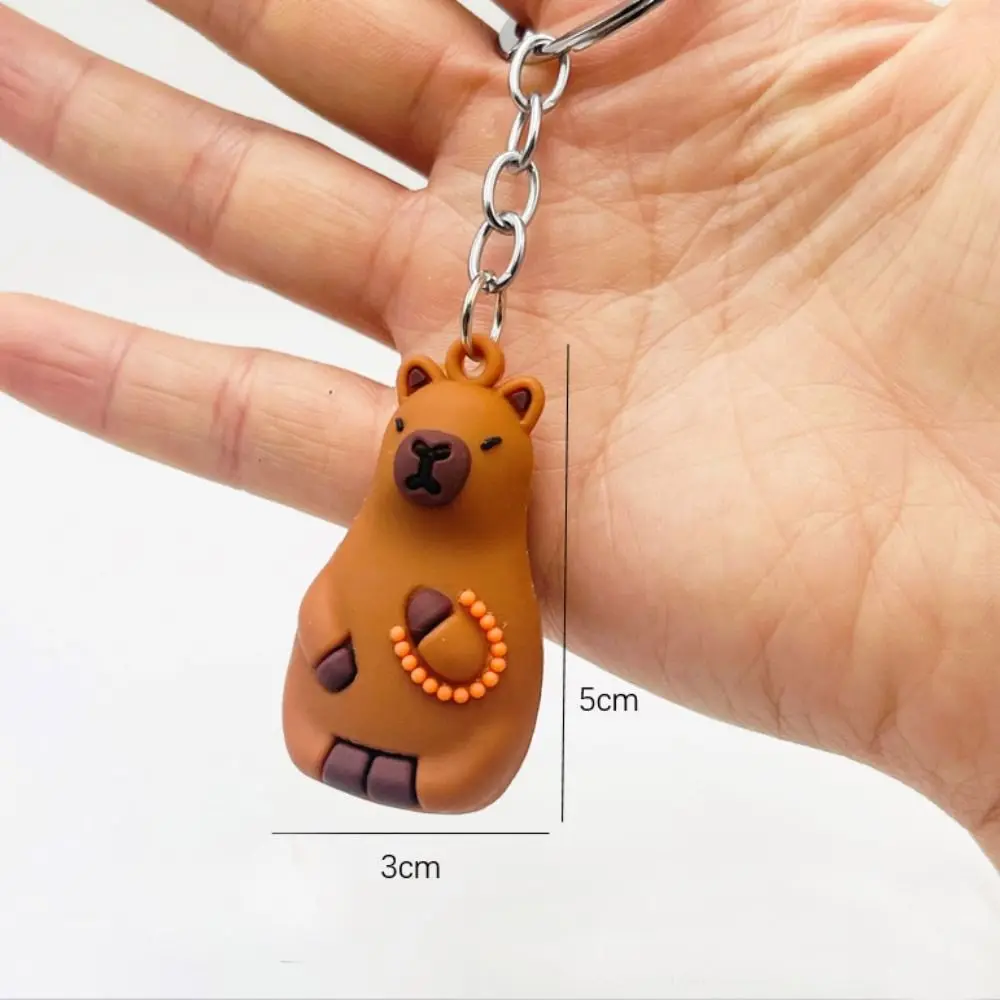 New Cartoon Capybara Keychain Kawaii Gifts Key Chain Cute Decoration Doll Bag Pendant