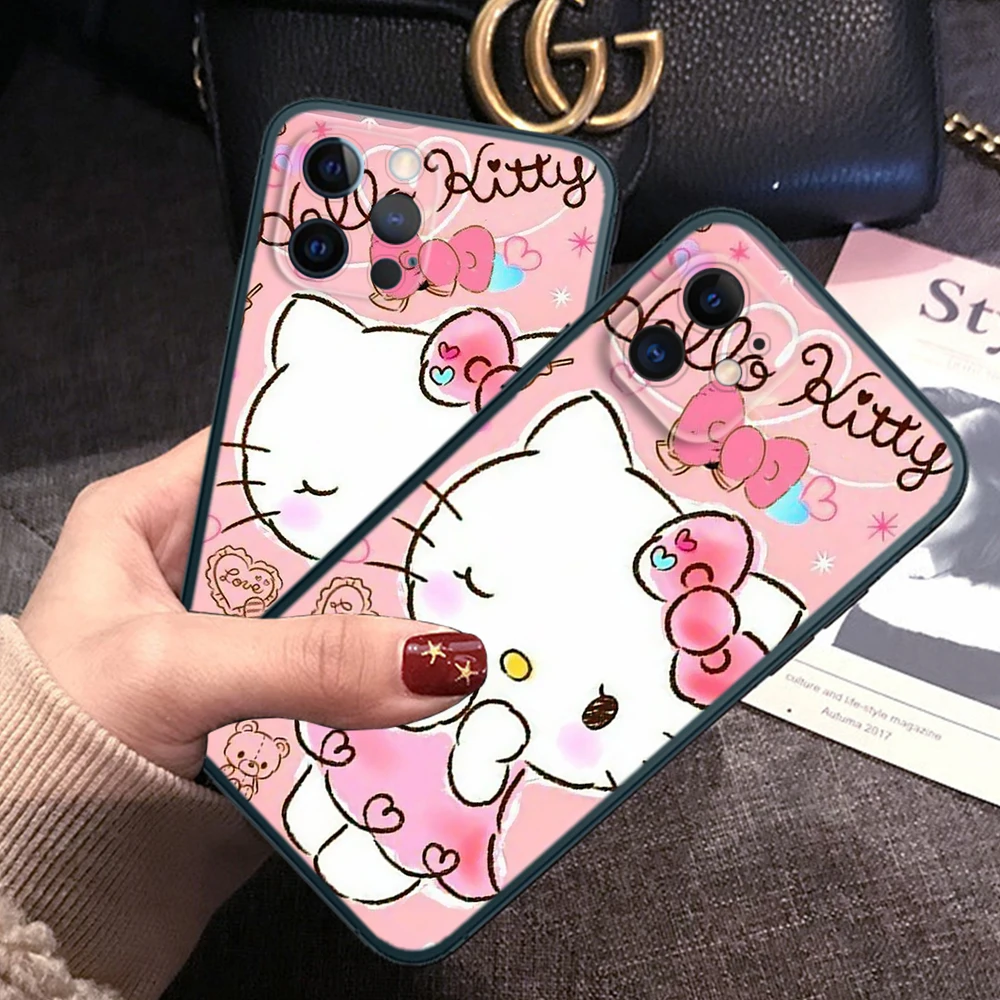 Z148 hello kittyfor Soft Case for Xiaomi 10T 11 11i 11T 12 12x 8 Lite 9 9T A1 A2 A3 Poco F2 F3 M2 M3 X2 X3 X4 pro M4 C40 M5