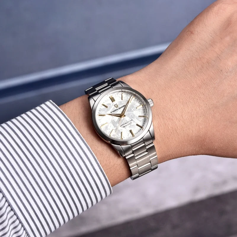 PAGANI DESIGN 1734 reloj de cuarzo de lujo para hombre, relojes de negocios luminosos de acero inoxidable resistentes al agua para hombre, reloj para hombre