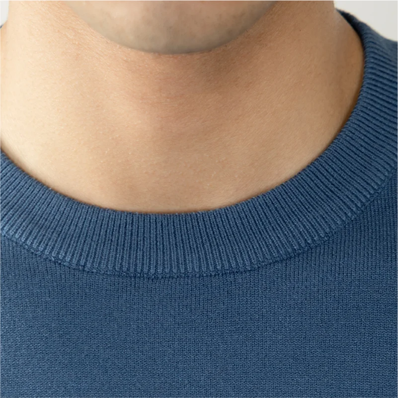 New Sweatwear Men Half Neck Solid Color Sweaters Round Neck Elastic Pullovers Warm Autumn Knitted Sweater Customize Your Design