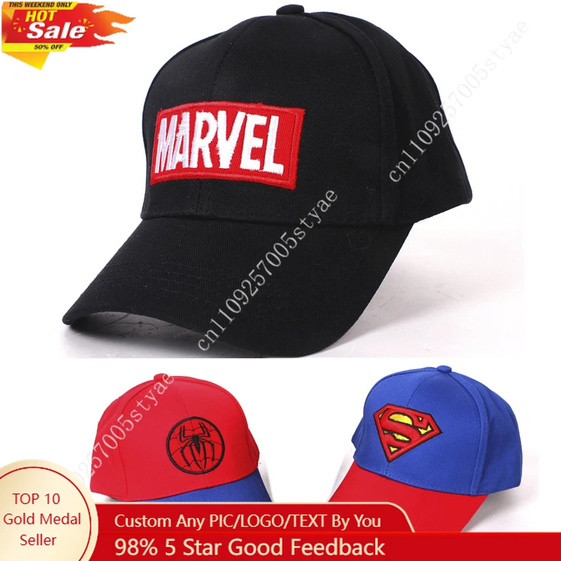 

Marvel Captain America's Shield Spider-Man Kids' Hat New Trendy Kids' Caps Cartoon Baseball Cap Fashion Hats For 3-8Y