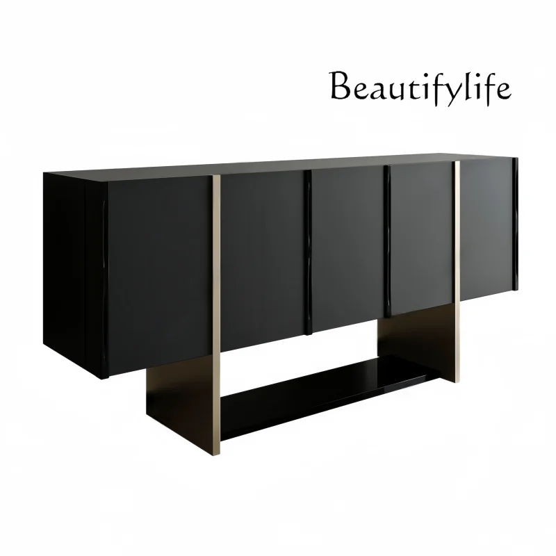 

Italian paint dining side cabinet solid wood entrance entrance modern simple wall storage designer style