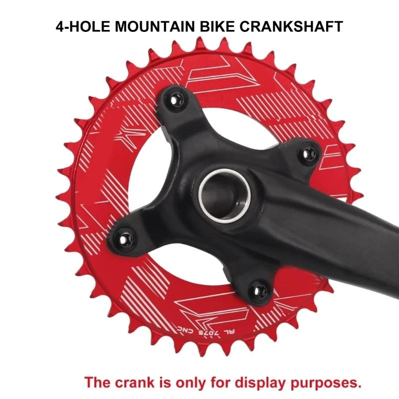 G6DE 32T/34T/36T/38T 104BCD Bicycles Round Narrow Wide Chainwheel Chainring Bike Circle Crankset Single Plate Parts