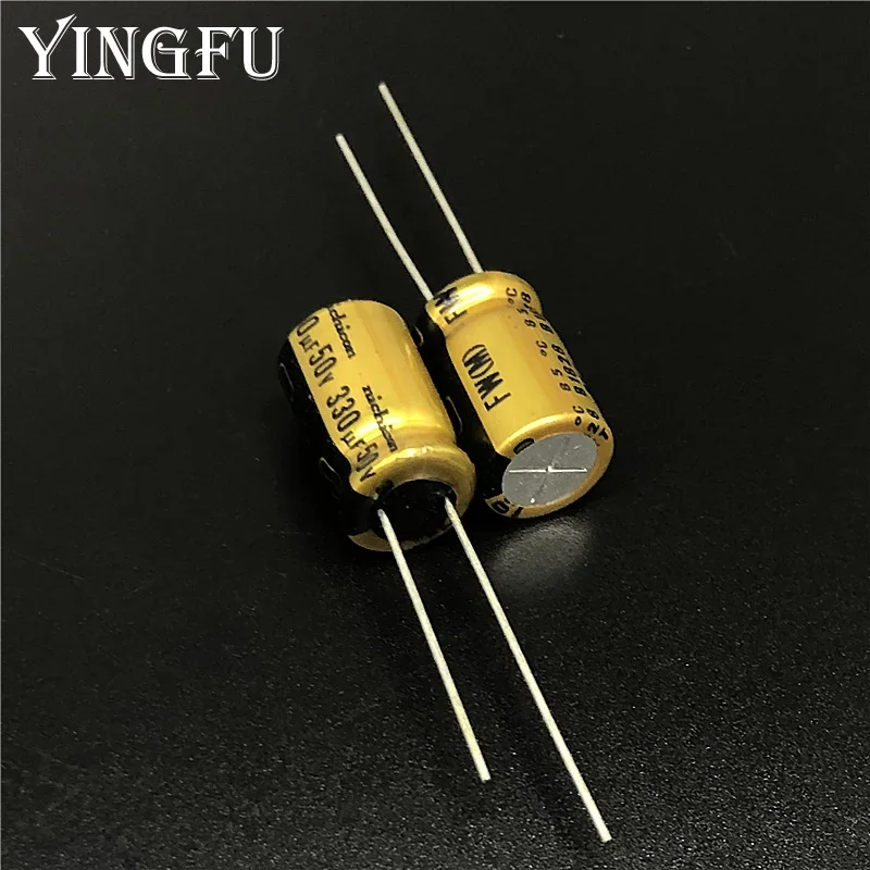 5pcs/20pcs 330uF 50V NICHICON FW Series 10x16mm 50V330uF HiFi Audio Capacitor