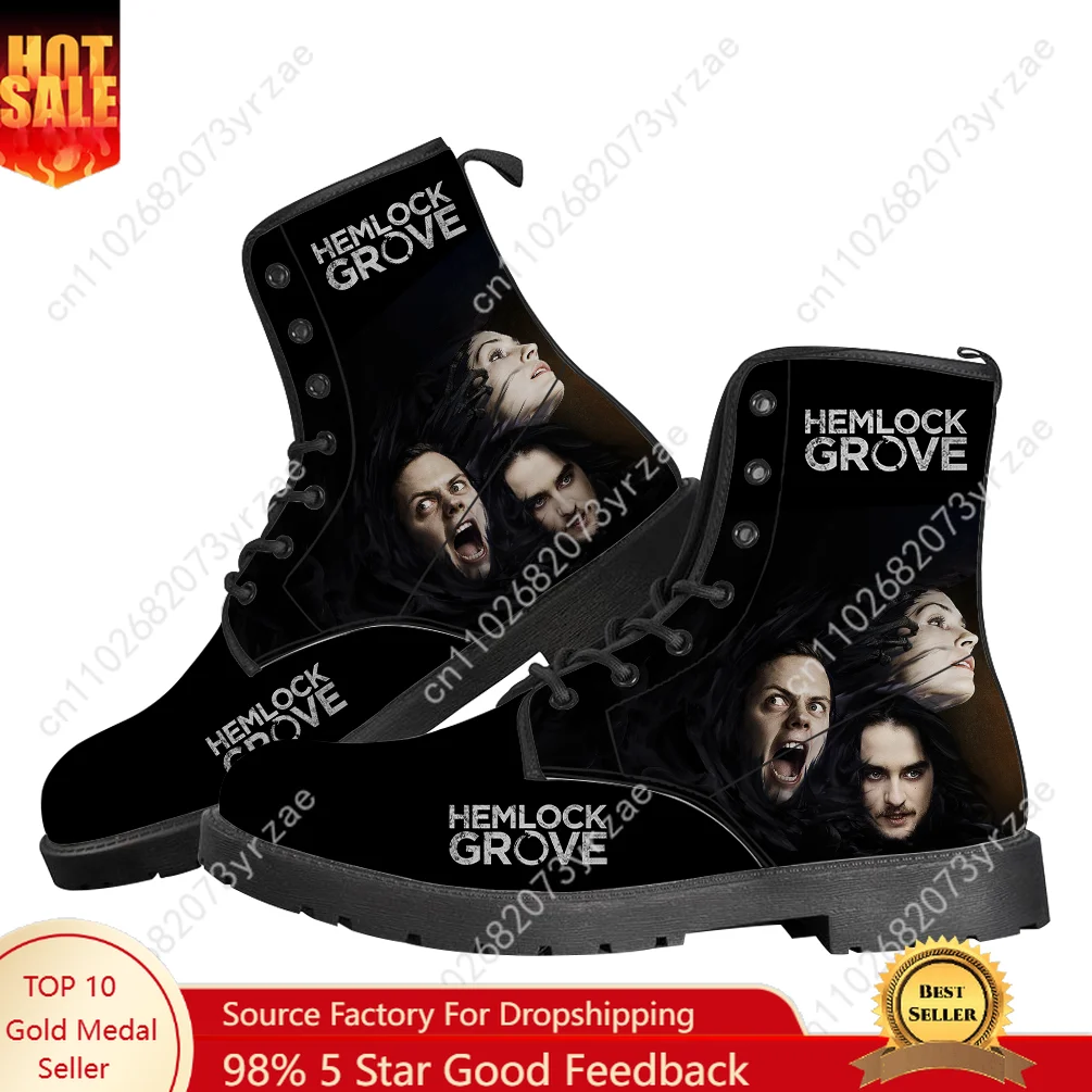 

Hemlock Grove Boot Mens Womens Teenager Casual Boot Outdoor High Quality Casual Lightweight Fashion Pattern Custom Made Shoes