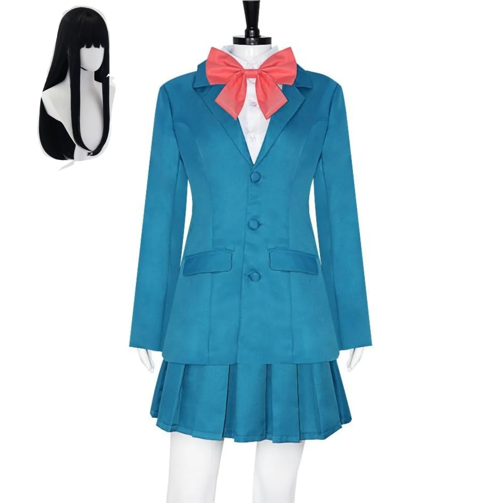 Anime Cosplay Kuronuma Sawako Costume Season 3 Wig Blue Dress  JK School Uniforms Woman Lovely Suit for Women Outfits Halloween