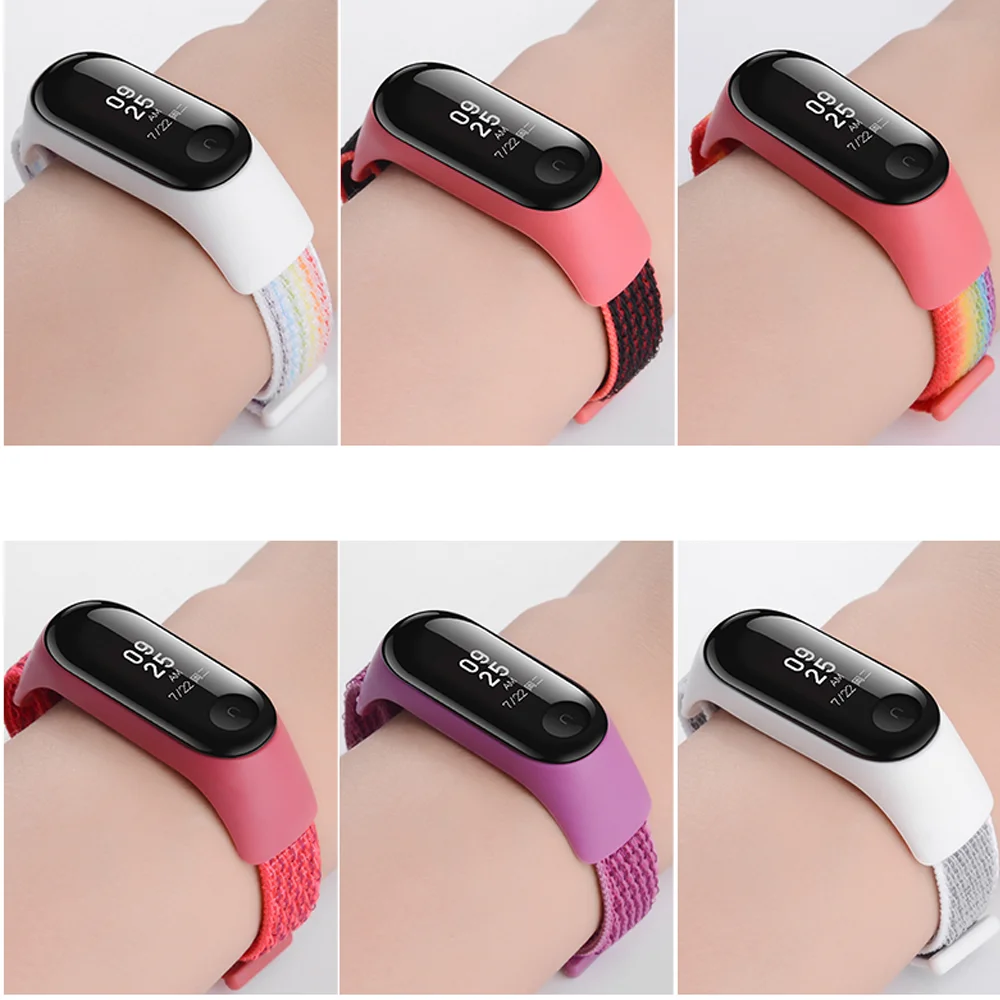 Xiaomi Miバンド用ナイロンストラップ,交換用ストラップ,柔らかく調整可能