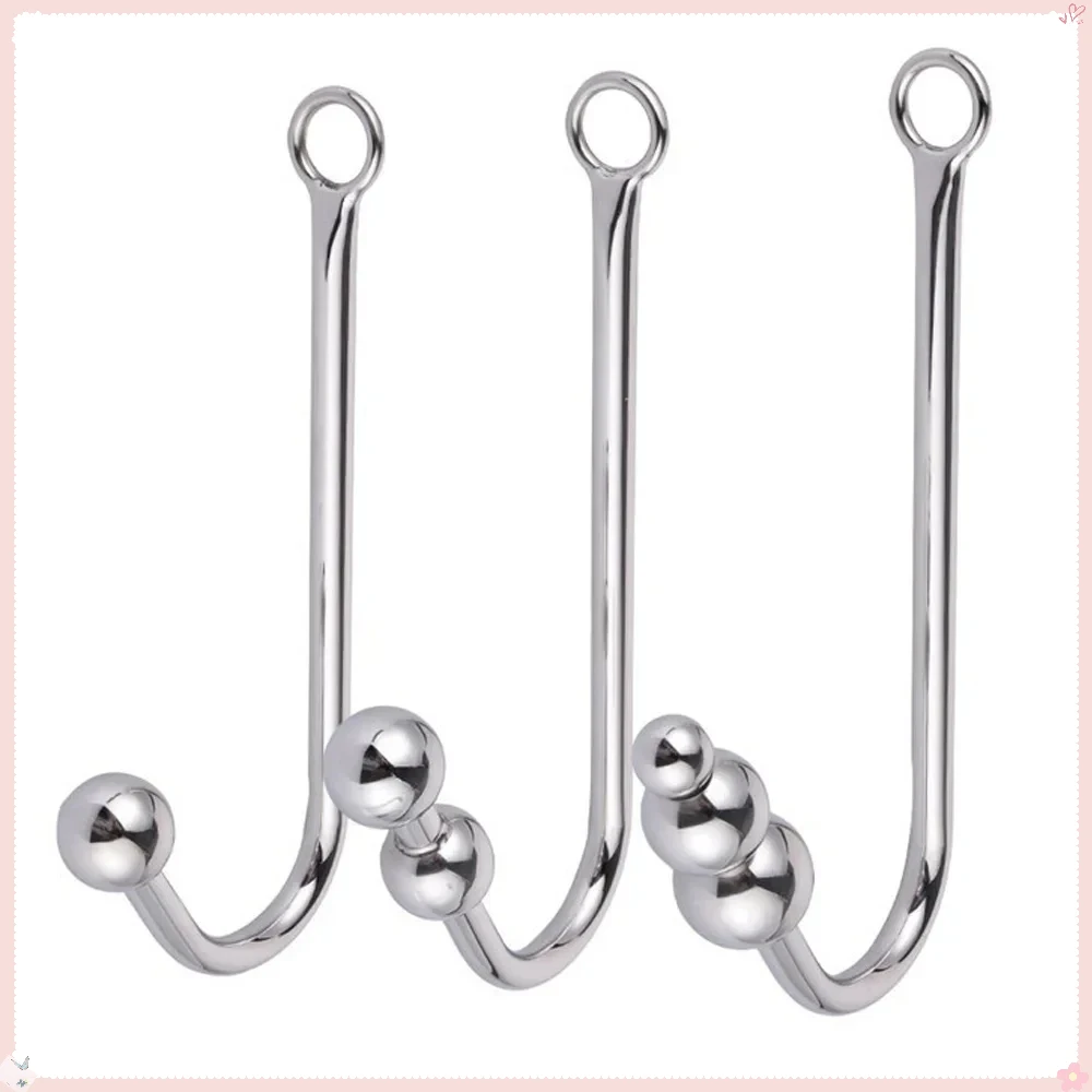 WAKEWAY Gümüş Paslanmaz Çelik Metal Anal Kancalar 3 Boyutlu Çiftler Oyun Oyuncakları Zevki Artırır Eğlenceli Seçenekler