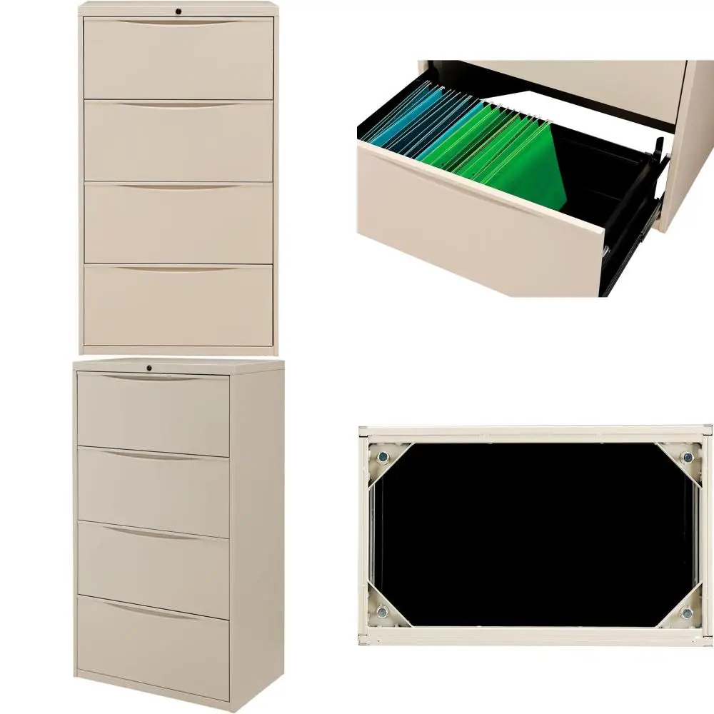 

Белый премиум-класс шкаф для документов с боковым открыванием, 4 ящика, отделка цвета патти.