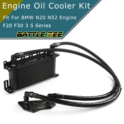 BATTLE BEE 10-Row Engine Oil Cooler Kit For BMW F30 N20 N52 Engine Oil Cooler Sandwich Plate Adapter Kit BB-OCK-102