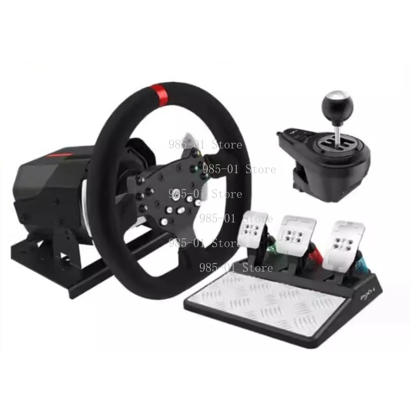 PXN - V10 Force Feedback Racing Game Steering Wheel 900 - Degree Rotation USB Wired Compatible With PC Windows 7/8/10/11