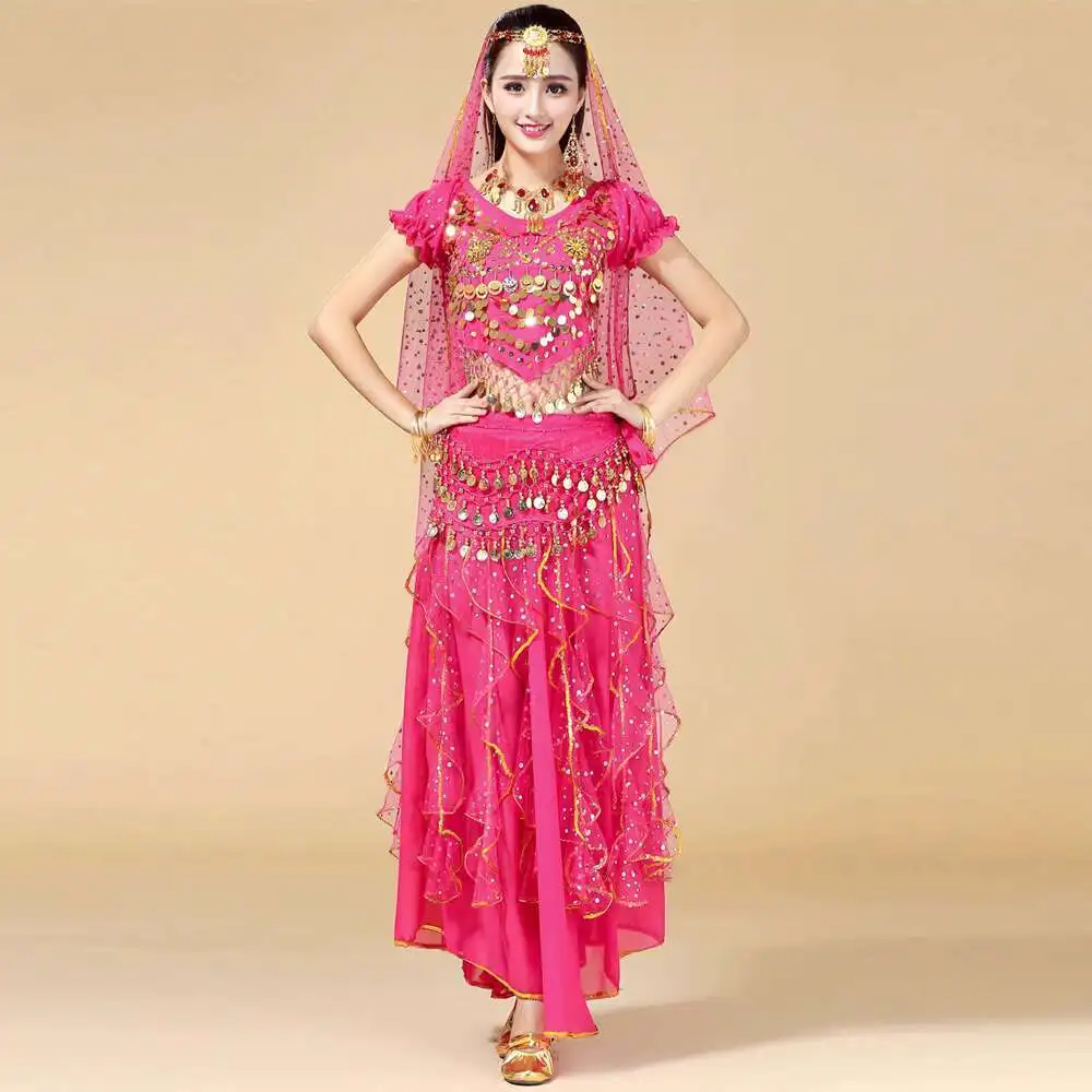 Indian Dance Performance Costume New Ethnic Style Women's Belly Dance Set Tianzhu Girl High-end Performance Outfit