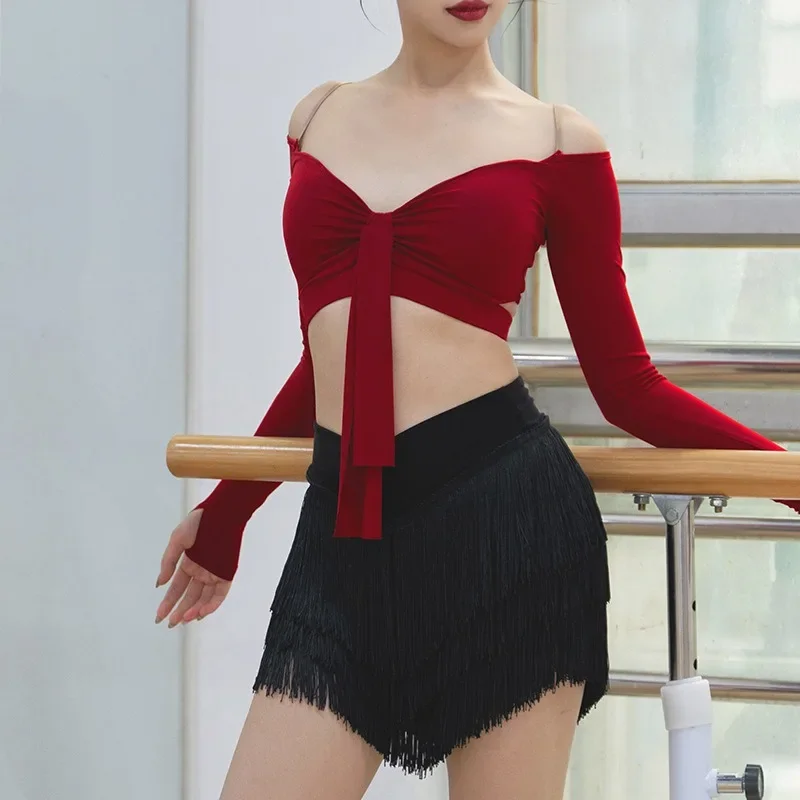 ZYM same customized Latin dance costume women\'s tassel dance skirt professional sexy performance suit ballroom practice dress