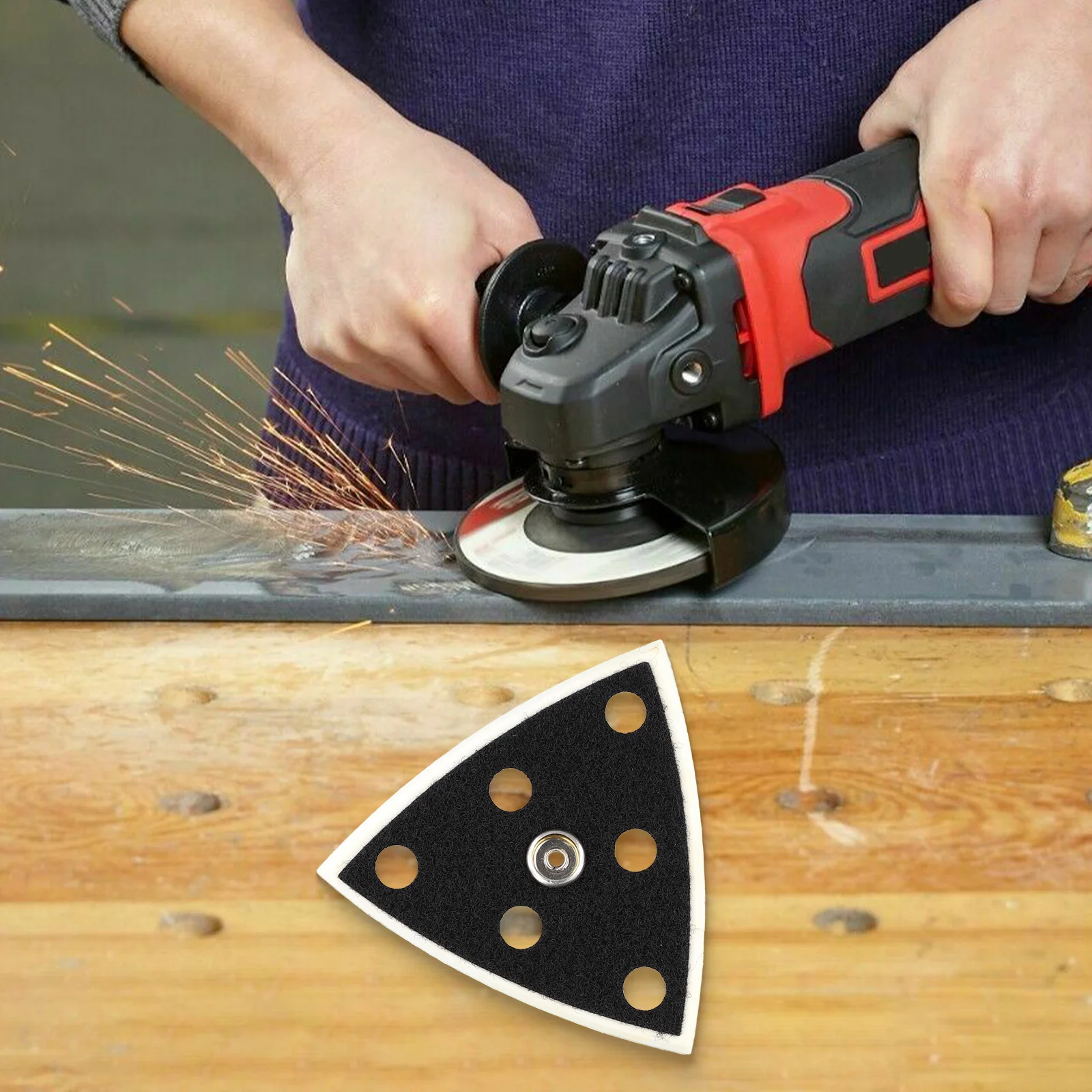 Pad Sanding Discs Sanding Pad - For Sander - Triangle Sanding Pad 6-holes As Picture Good Viscosity High Density