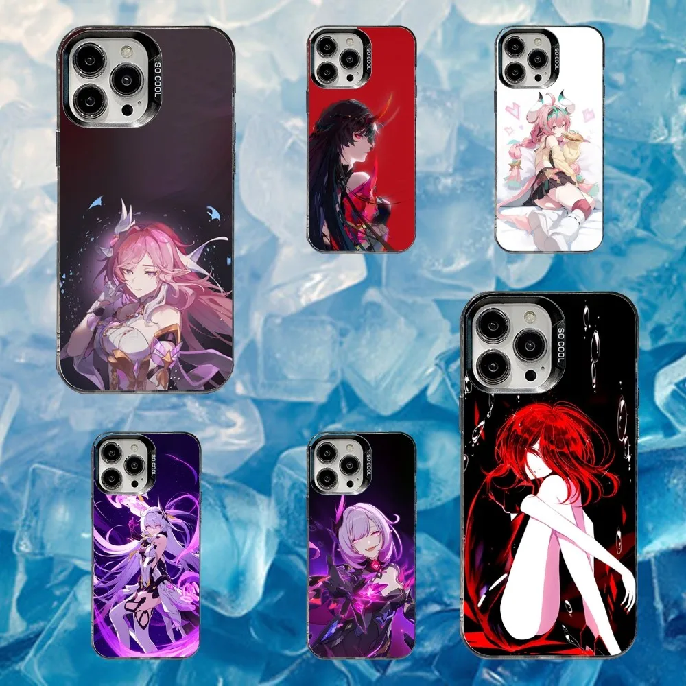 

Game H-Honkai Impact 3rd Phone Case For iPhone 16,15,14,13,12,11,Mini,Pro,SE,MAX White Matte Shockproof Cover