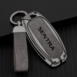 Suitable for Nissan SENTRA 2023 2022 2021 2019 customized logo car key case alloy high-end leather car keychain auto accessories