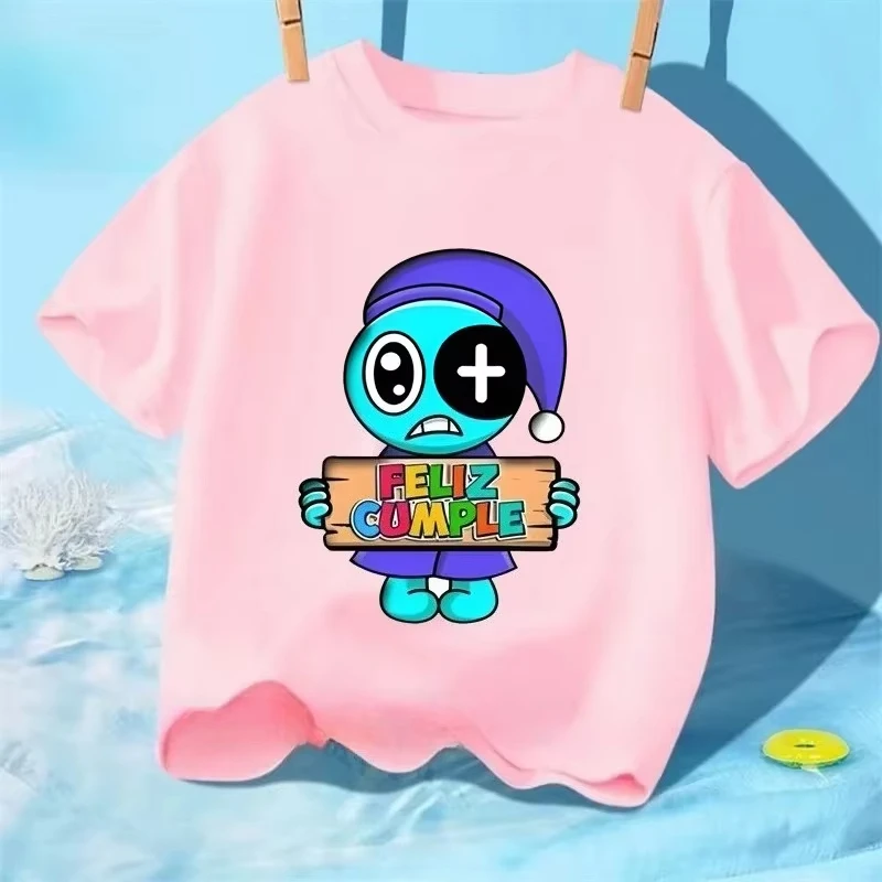 2025 Baby Jongens en Meisjes Dandy's World T-shirt Kinderen Stripfiguur Gedrukt Casual Puur Katoenen T-shirt