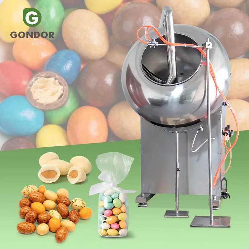 اللوز الغذاء طبل غائر الحلوى الصغيرة الصغيرة الجوز التمور الشوكولاته السكر عموم آلة طلاء الفول السوداني للبيع