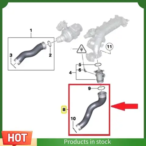 AU63-터보 차저 호스 인터쿨러 공기 흡입 풍선 튜브 Bmw F10 F11 F07 518D 520D 525D 525DX 11617810615