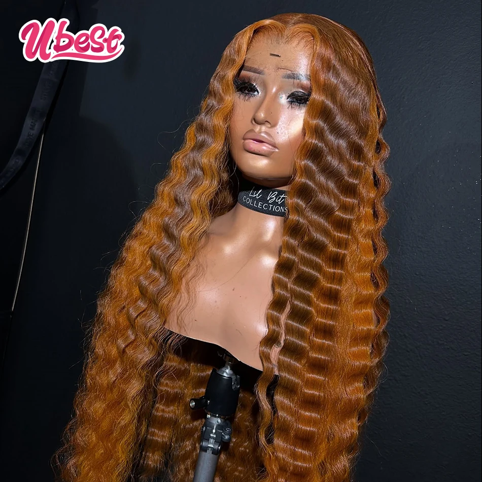 

Ubest 13X6 13X4 Transparent Lace Front Wigs Loose Deep 100％ Human Hair Ginger Brown Colored 5X5 Lace Wig Pre Plucked For Women