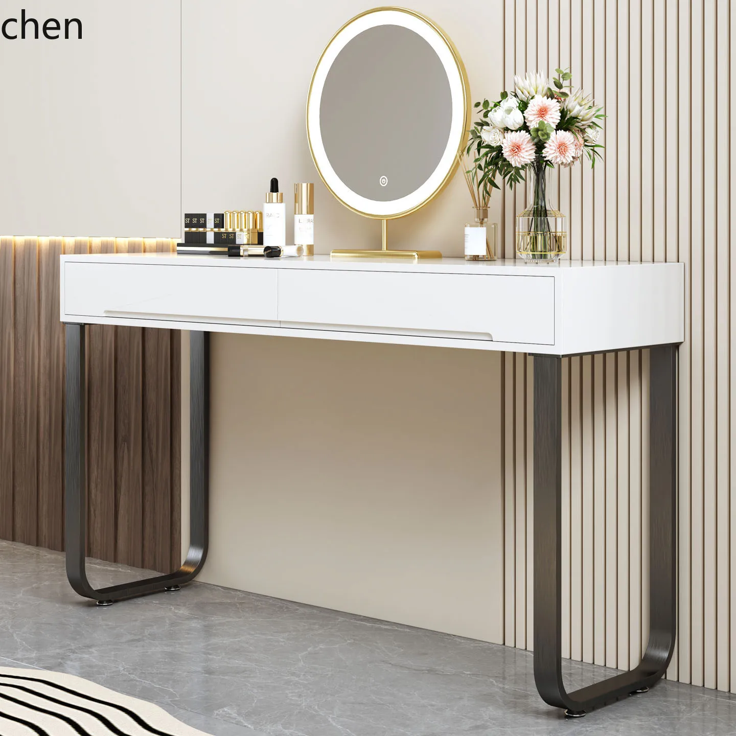 CZ Stainless Steel Table Legs Arc Trapezoidal Bar Table Legs Single Side Bracket Office Desk Frame