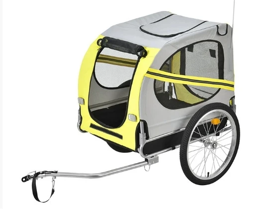 

Велосипедный прицеп для домашних животных, подходит для маленьких и средних велосипедов весом не более 18 кг/40 фунтов