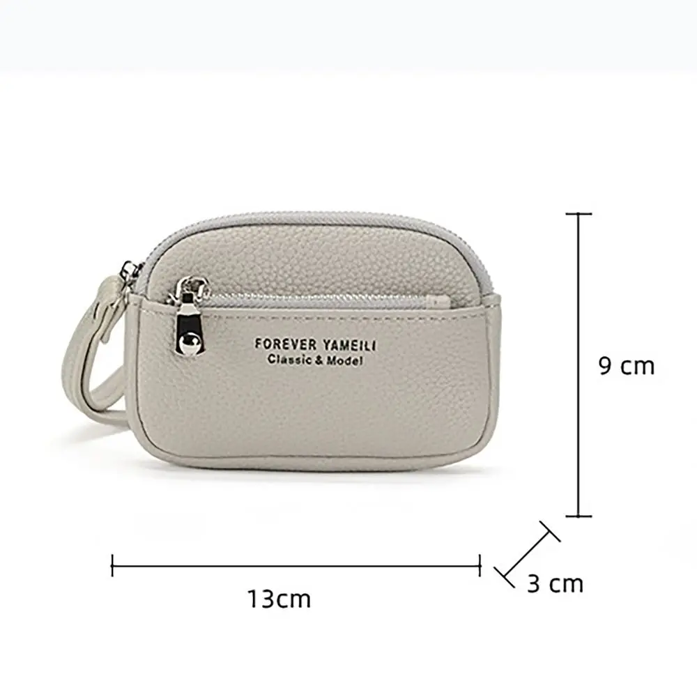 Portable Softer Leather Money Coin Purse Waterproof Wear-resistant Credit Card Holoder Zipper Pocket Purse Women