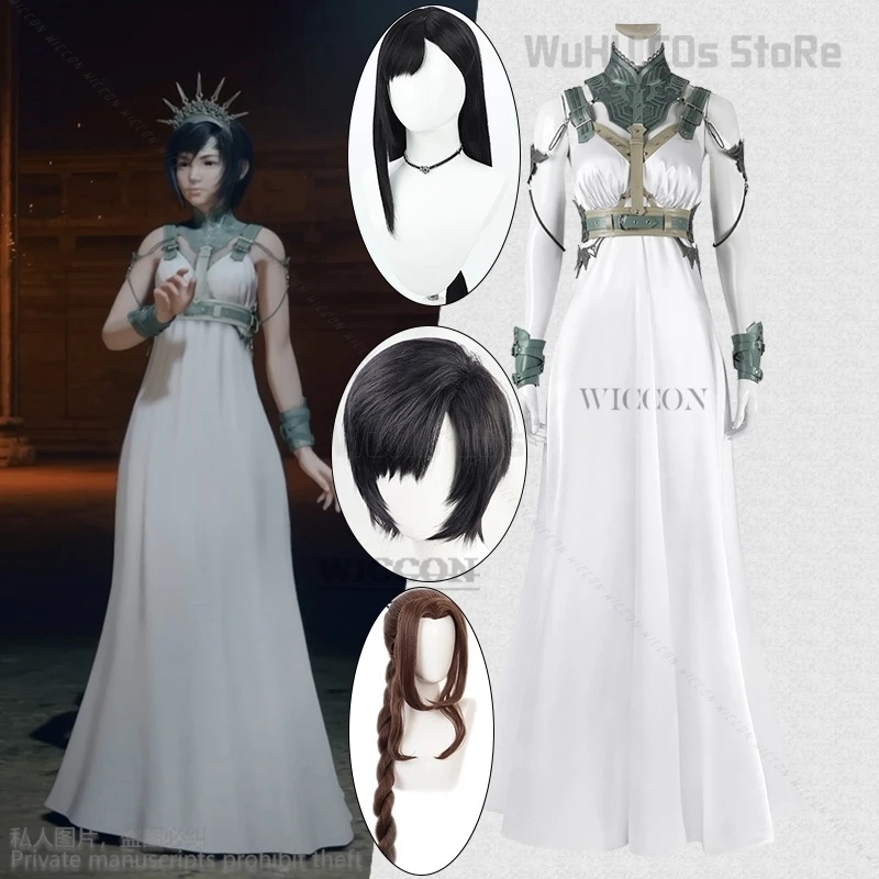 

FF7 Anime Game Costume Gold Saucer Stage plays cosmetics Final Yuffie Kisaragi FantasyVII Aerith dress Tifa Halloween Costume